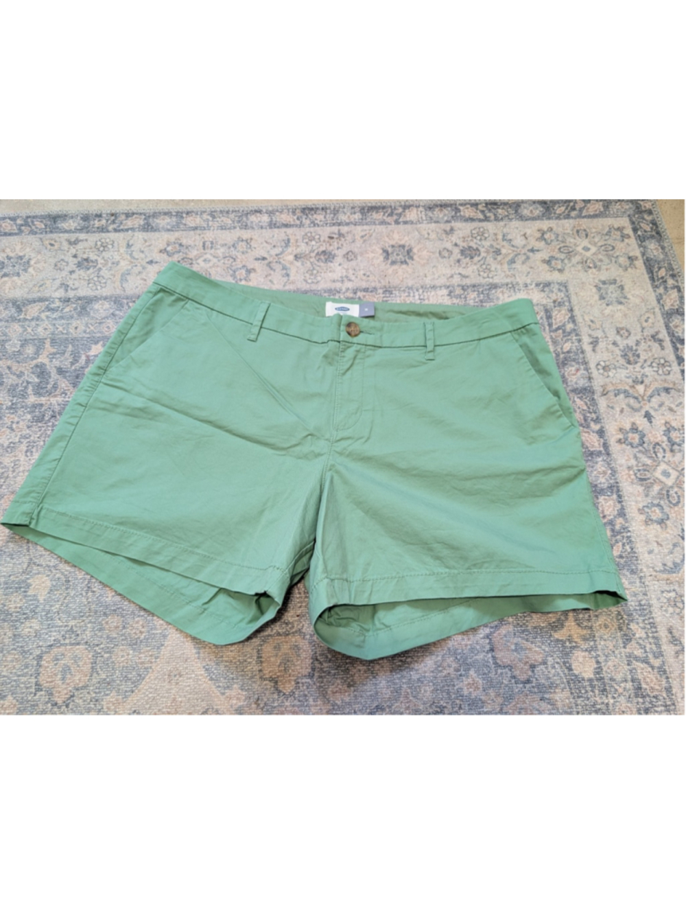 Old Navy Everyday Short Womens 14 Mint Green Moss Landing Mid Chino Stretch 5"